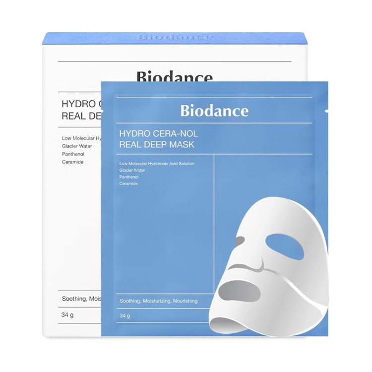 Biodance Hydro Cera-Nol Real Deep Mask 4 шт Ночная гидрогелевая маска с церамидами против сухости